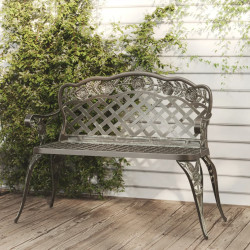 Banco de jardim 108 cm alumínio fundido verde
