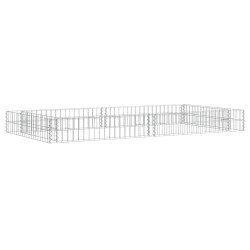 Canteiro elevado/cesto gabião 200x100x20 cm aço galvanizado