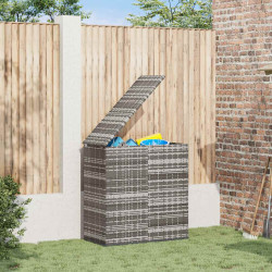 Caixa para almofadões de jardim 100x49x103,5cm vime PE cinzento