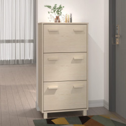Sapateira hamar 59,5x35x117 cm pinho maciço castanho-mel