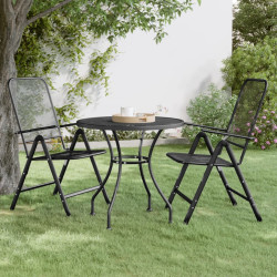 Mesa de jardim ø80x72 cm malha metal expandido antracite