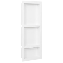 Habitáculo chuveiro c/ 3 compartim. 41x99x9 cm branco brilhante