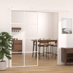 Porta deslizante em vidro esg e alumínio 102,5x205 cm branco