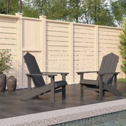 Cadeiras de jardim adirondack 2 pcs pead antracite