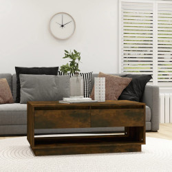 Mesa de centro 102,5x55x44 cm derivados madeira carvalho fumado