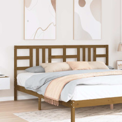 Cabeceira de cama 206x4x100 cm pinho maciço castanho mel