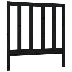Cabeceira de cama 81x4x100 cm pinho maciço preto