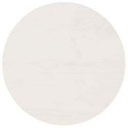 Tampo de mesa pinho maciço ø40x2,5 cm branco