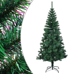 Árvore natal artificial c/ pontas iridescentes 150 cm PVC verde