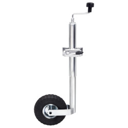 Roda jockey p/ reboque c/ braçadeira de divisão aço galvanizado