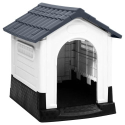 Casota para cães cinza 57x68x66 cm polipropileno