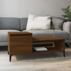 Mesa de centro 100x50x45 cm derivados madeira carvalho castanho