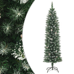 Árvore de natal artificial fina com suporte 120 cm PVC