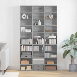 Armário p/ cd 102x23x177,5 cm derivados madeira cinzento sonoma