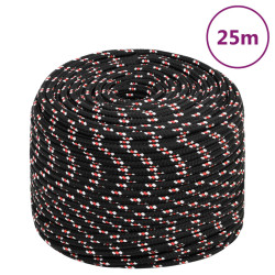 Corda de barco 10 mm 25 m polipropileno preto