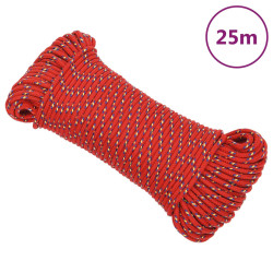 Corda de barco 5 mm 25 m polipropileno vermelho