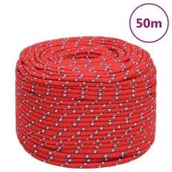 Corda de barco 6 mm 50 m polipropileno vermelho
