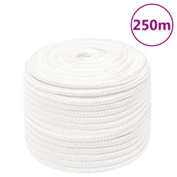 Corda de barco 14 mm 250 m polipropileno branco completo