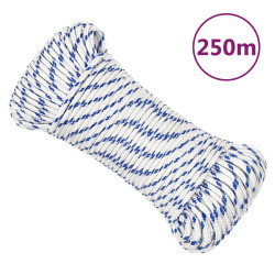 Corda de barco 4 mm 250 m polipropileno branco