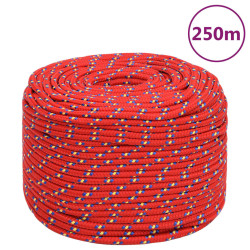 Corda de barco 6 mm 250 m polipropileno vermelho