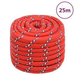 Corda de barco 20 mm 25 m polipropileno vermelho