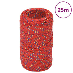 Corda de barco 2 mm 25 m polipropileno vermelho