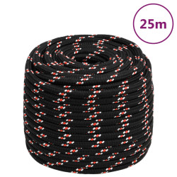 Corda de barco 18 mm 25 m polipropileno preto