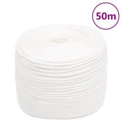 Corda de barco 6 mm 50 m polipropileno branco completo