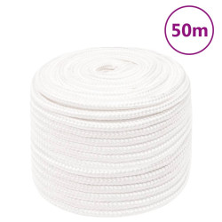 Corda de barco 12 mm 50 m polipropileno branco completo