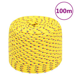 Corda de barco 10 mm 100 m polipropileno amarelo