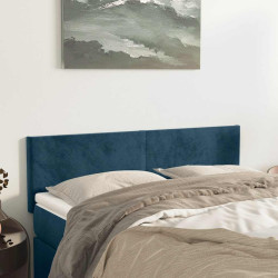 Cabeceiras azul-escuro 144x5x78/88 cm veludo