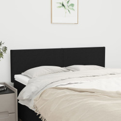 Cabeceiras preto 144x5x78/88 cm tecido