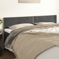 Cabeceiras cinzento-escuro 180x5x78/88 cm veludo