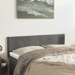 Cabeceiras cinzento-escuro 144x5x78/88 cm veludo