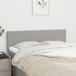 Cabeceiras cinzento-claro 144x5x78/88 cm tecido