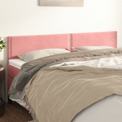 Cabeceiras rosa 200x5x78/88 cm veludo