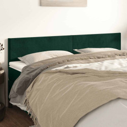 Cabeceiras verde-escuro 200x5x78/88 cm veludo