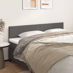 Cabeceiras cinzento 200x5x78/88 cm couro artificial