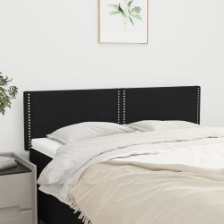 Cabeceiras preto 144x5x78/88 cm tecido