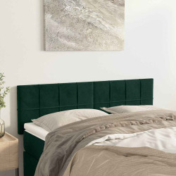 Cabeceiras verde-escuro 144x5x78/88 cm veludo