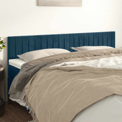 Cabeceiras azul-escuro 180x5x78/88 cm veludo