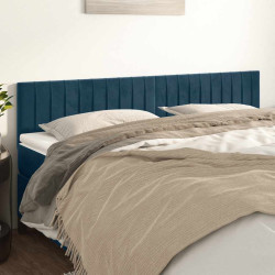 Cabeceiras azul-escuro 200x5x78/88 cm veludo