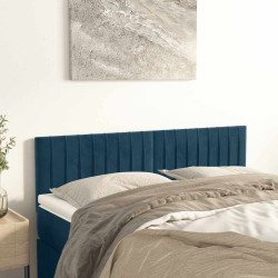 Cabeceiras azul-escuro 144x5x78/88 cm veludo