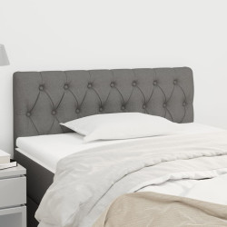 Cabeceira de cama tecido 90x7x78/88 cm cinzento-escuro