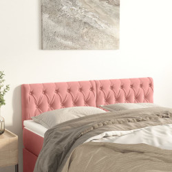Cabeceiras rosa 144x7x78/88 cm veludo