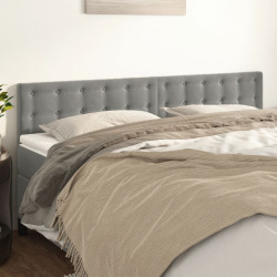 Cabeceiras cinzento-claro 180x5x78/88 cm veludo