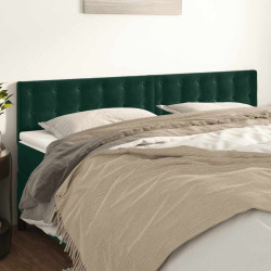 Cabeceiras verde-escuro 200x5x78/88 cm veludo