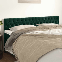 Cabeceiras verde-escuro 180x7x78/88 cm veludo