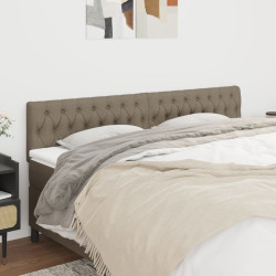 Cabeceiras cinzento-acastanhado 180x7x78/88 cm tecido