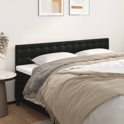 Cabeceiras preto 180x5x78/88 cm couro artificial
